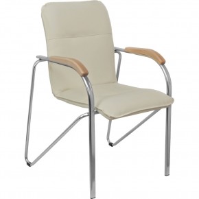 Кресло SAMBA AKS-1 Pegasso крем, подлокотники дерево светлое